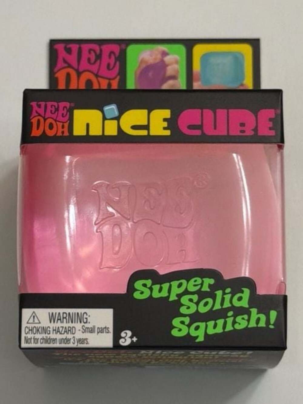Pink Needoh Nice Cube Super Solid Squish! New Factory Sealed